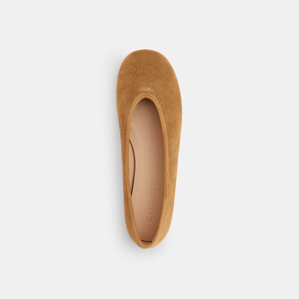 Coach Houston Ballet Flat in color Coconut size 7.5 NIB